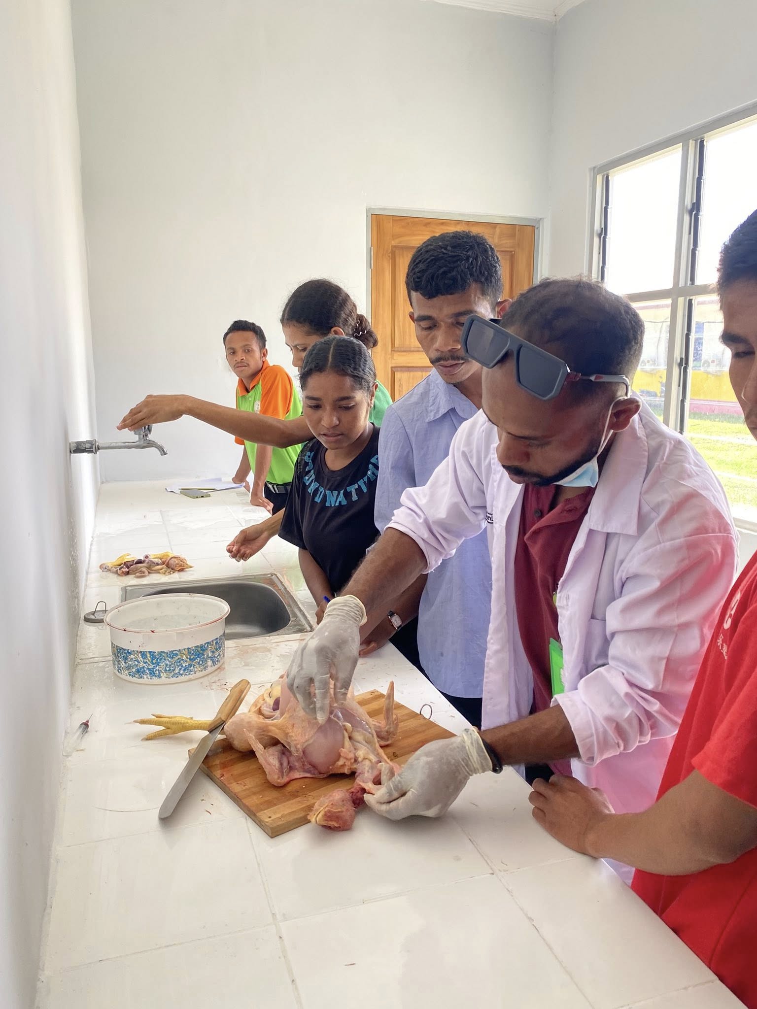 Betano, 23 Maiu 2025 – Atividade Pratika kona-ba halo Divizaun Karkas Aves no Observasaun Orgaun Digestivu ba Manu Broiler iha CPA-ESAZ-IPB Betano