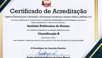 Acreditação Institucional IPB – Classificação B