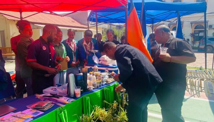 Dili, 07 Outubro 2025 – Instituto Politécnico Betano – IPB nia estudante husi kursu Produsaun Animal no Konstrusaun Sivil akompania husi dosente sira hodi partisipa iha Feira Nasional ANAAA-I.P nian ba dala-XV.